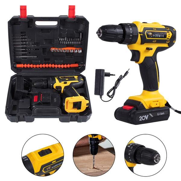 Parafusadeira E Furadeira Hawk 20v Impacto – Bateria Li-íon 1.5ah, Bivolt - Yuri Ferramentas
