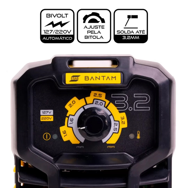 Máquina de Solda Bantam 3.2 160A Bivolt Esab - Yuri Ferramentas